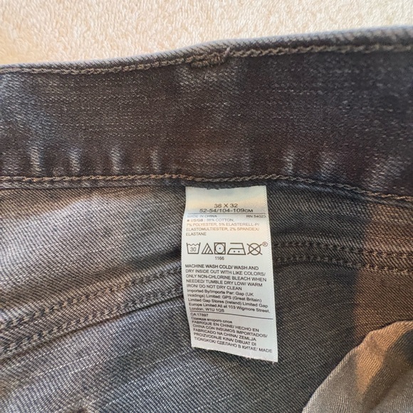 Banana Republic Men’s Athletic Tapered Fit Dark Wash Stretch Jeans 38x32 - Picture 4 of 8